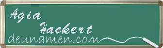 Agia Hackert Visitenkarte